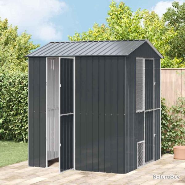 Cage pour oiseaux Anthracite 215 x 210 x 247 cm Acier galvanis�