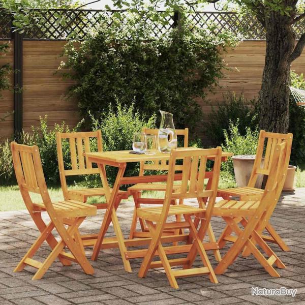 Chaise de jardin 6 pcs Huile Naturelle 40 x 42 x 85 cm