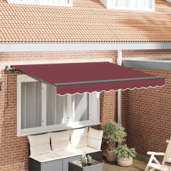 Auvent R&eacute;tractable Bordeaux 250 x 200 cm tissu