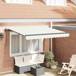 Auvent R&eacute;tractable Cr&egrave;me 300 x 200 cm tissu