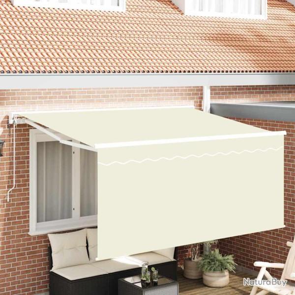 Auvent R�tractable Cr�me 300 x 200 cm Polyester et Aluminium