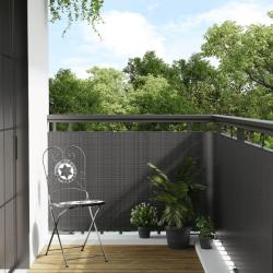 Paravent de balcon anthracite 1000x90 cm r&eacute;sine tress&eacute;e