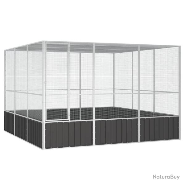 Cage � oiseaux Anthracite 302,5x324,5x211,5 cm Acier galvanis�