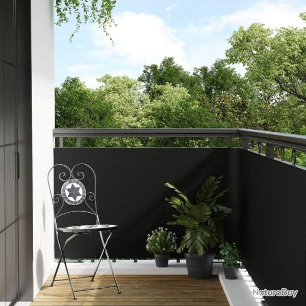 Paravent de balcon noir 600x100 cm r�sine tress�e