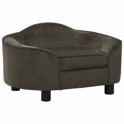 Canap&eacute; pour chien Gris fonc&eacute; 67x47x36 cm Peluche