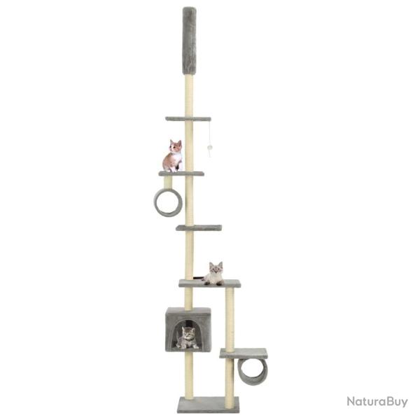 Arbre � chat avec griffoirs en sisal 260 cm Gris