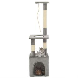 Arbre &agrave; chat avec griffoirs en sisal 109 cm Gris