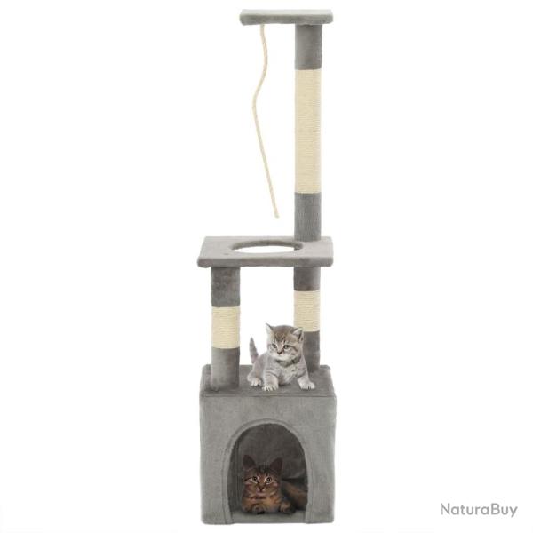 Arbre � chat avec griffoirs en sisal 109 cm Gris