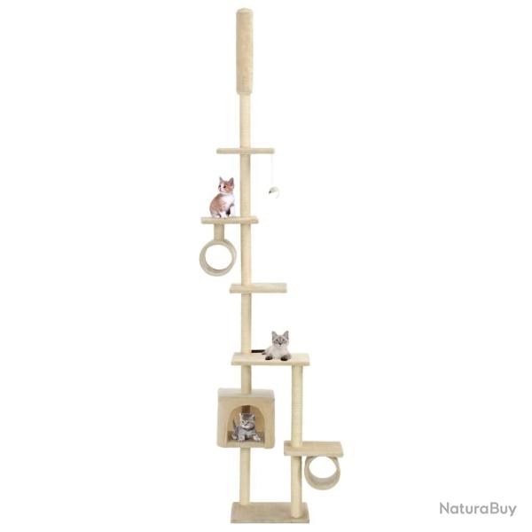 Arbre � chat avec griffoirs en sisal 260 cm Beige