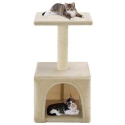 Arbre &agrave; chat avec griffoirs en sisal 55 cm Beige