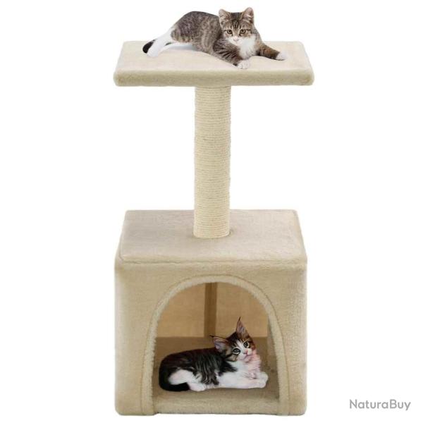 Arbre � chat avec griffoirs en sisal 55 cm Beige