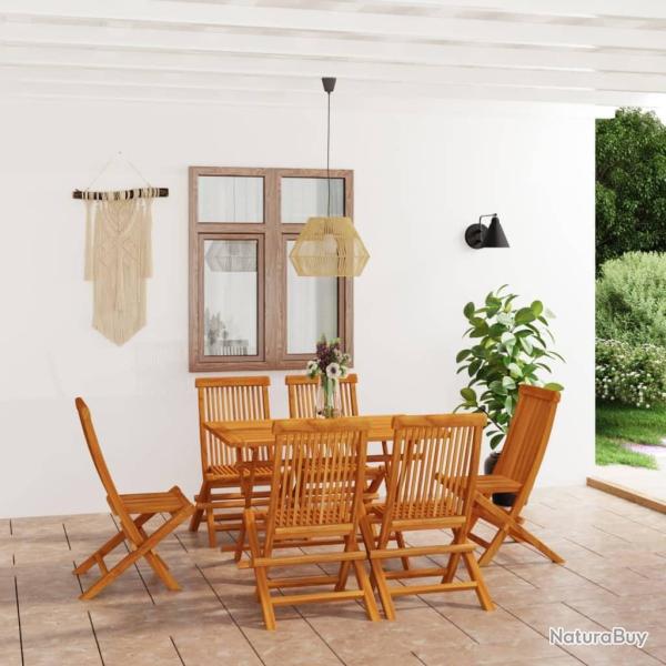 Ensemble � manger de jardin 7 pcs Bois de teck massif