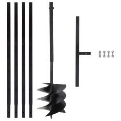 Tari&egrave;re de sol avec manche 250 mm et tube d'extension 4 m Acier