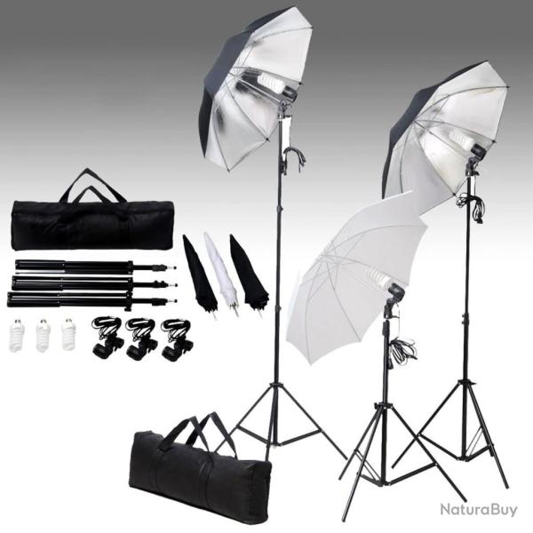 Kit de studio photo avec ensemble d'�clairage et toile de fond
