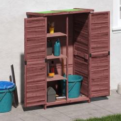 Abri &agrave; outils de jardin moka 83x57x140 cm bois massif pin