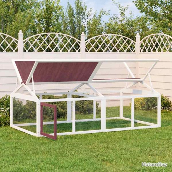 Enclos animaux moka 200x112,5x74 cm bois massif de pin