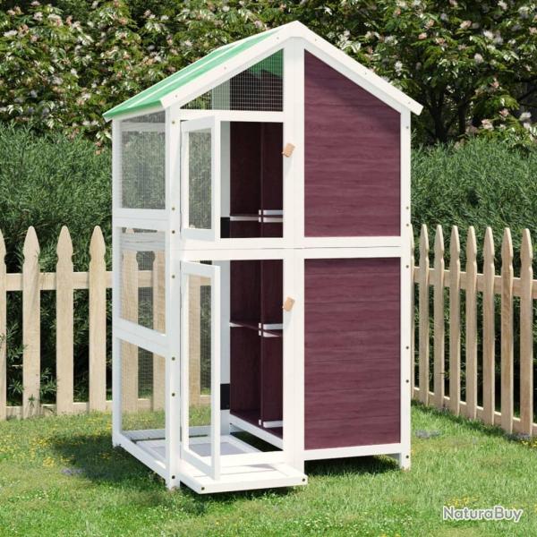 Maison � oiseaux moka 97x81x152 cm bois massif de pin
