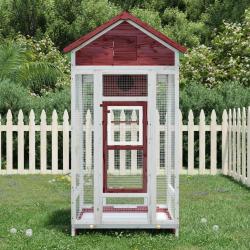 Maison &agrave; oiseaux moka 91,5x53x170 cm bois massif de pin