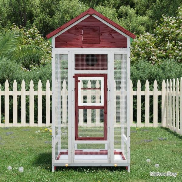 Maison � oiseaux moka 91,5x53x170 cm bois massif de pin