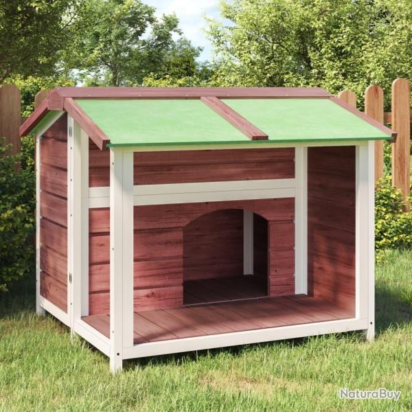 Chenil moka 96x87x80,5 cm bois de pin solide