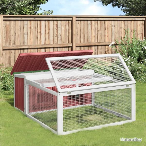 Clapier moka 117,5x97x47,5 cm bois de pin massif