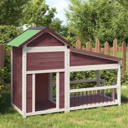 Chenil moka 143x60,5x109 cm bois de pin solide