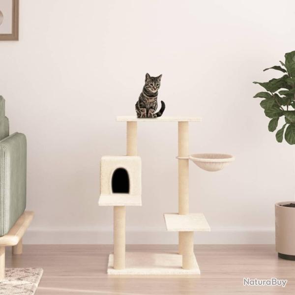 Arbre � chat avec griffoirs en sisal cr�me 82,5 cm