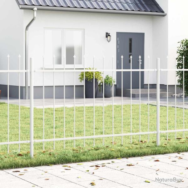Cl�ture de jardin 5 pcs Blanc 8,5 x 0,8 m