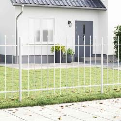 Cl&ocirc;ture de jardin 3 pcs Blanc 5,1 x 0,8 m