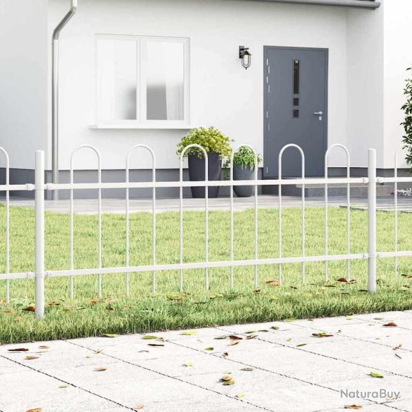 Cl�ture de jardin 2 pcs Blanc 3,4 x 0,6 m