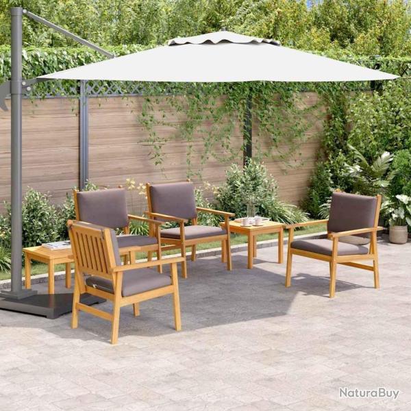 Ensemble de canap� de jardin 6 pcs Marron Bois d'Acacia Massif