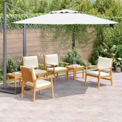 Ensemble de canap&eacute; de jardin 6 pcs Marron Bois d'Acacia Massif