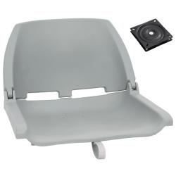 Ensemble de si&egrave;ges de bateau pliables lot de 2 gris