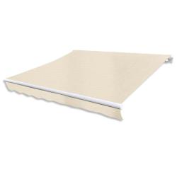 Auvent pliable motoris&eacute; 400 cm Cr&egrave;me