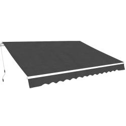 Auvent pliable manuel 500 cm Anthracite