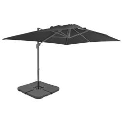 Parasol de jardin avec base portable anthracite