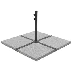 Plaques de poids de parasol 4 pcs Granit Gris Carr&eacute; 100 kg