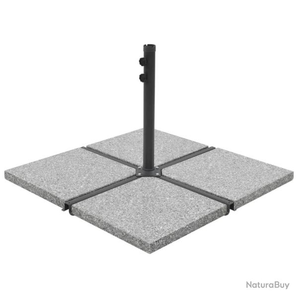 Plaques de poids de parasol 4 pcs Granit Gris Carr� 100 kg