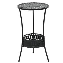 Table de bistro Noir 40x70 cm M&eacute;tal