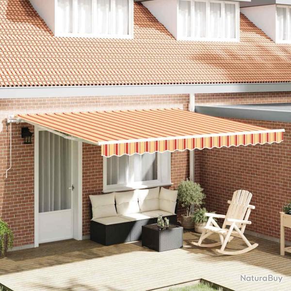 Auvent r�tractable �lectrique Jaune et Orange 400 � 300 cm