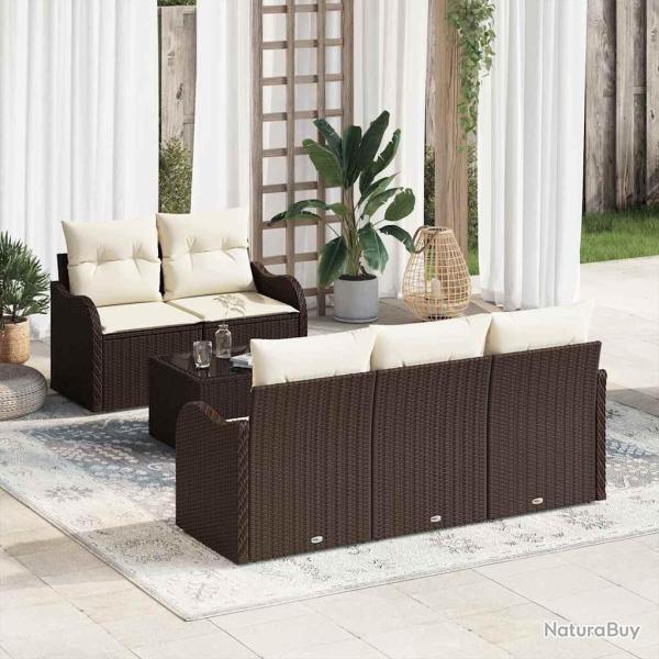 Ensemble de canap� de jardin Marron polyrotin