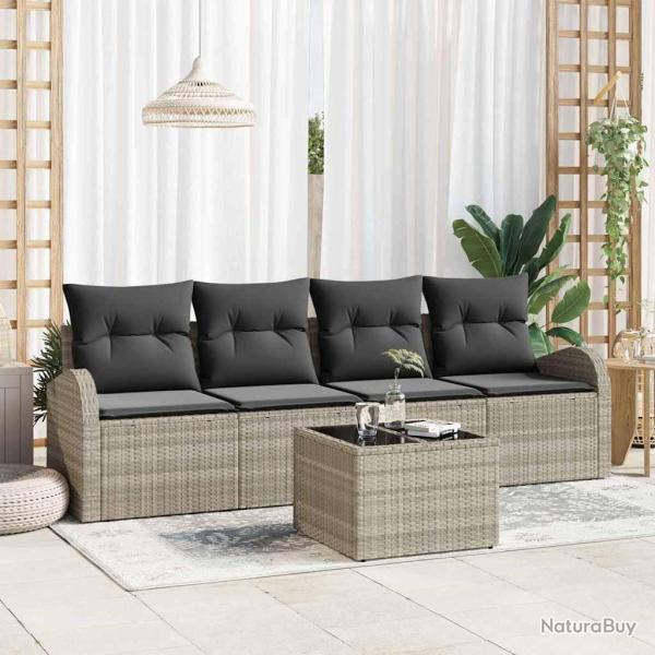 Ensemble de canap� de jardin Gris clair 55 x 55 x 37 cm