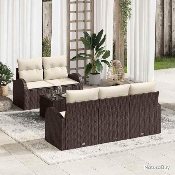 Ensemble de canap� de jardin Marron 55 x 55 x 37 cm polyrotin