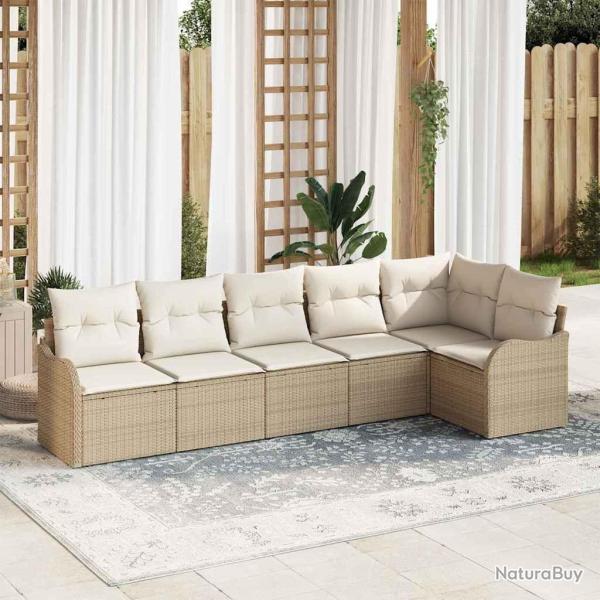 Ensemble de canap� de jardin Beige polyrotin