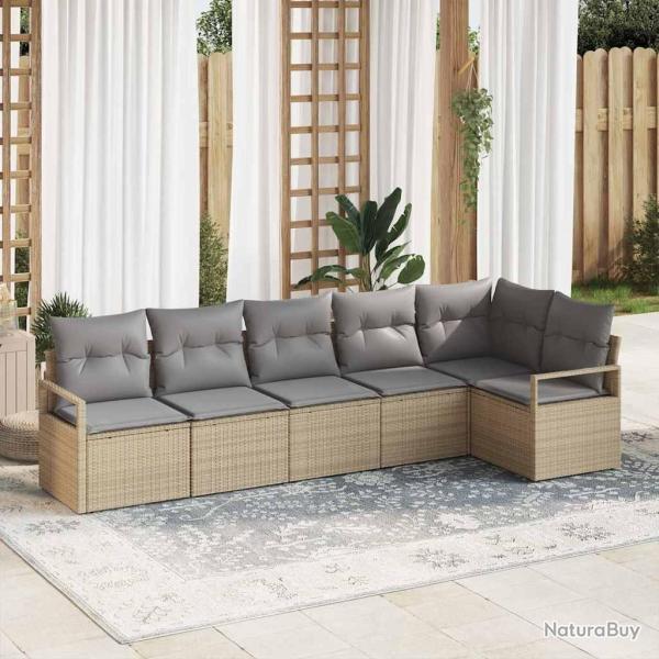 Ensemble de Canap�s 6 pcs Beige polyrotin