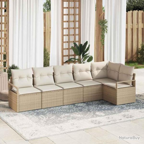 Ensemble de Canap�s 6 pcs Beige polyrotin