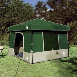 Ensemble de Tentes de Camping 2 pcs Vert Taffetas et Tissu