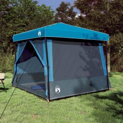 Ensemble de Tentes de Camping 2 pcs Bleu Taffetas et Tissu
