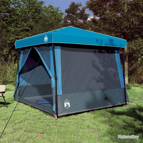 Ensemble de Tentes de Camping 2 pcs Bleu Taffetas et Tissu
