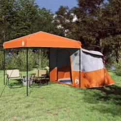 Ensemble de Tentes de Camping 2 pcs Orange Taffetas et Tissu